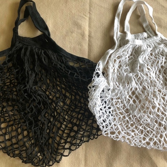 Parisian Market Style Net Shopping Tote - Picture 6 of 6